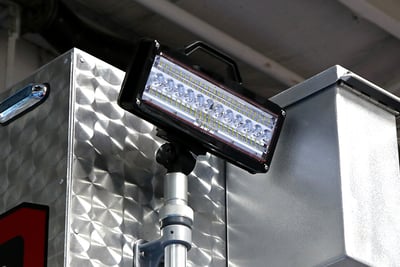 Fire truck lights using a Telescoping Pole